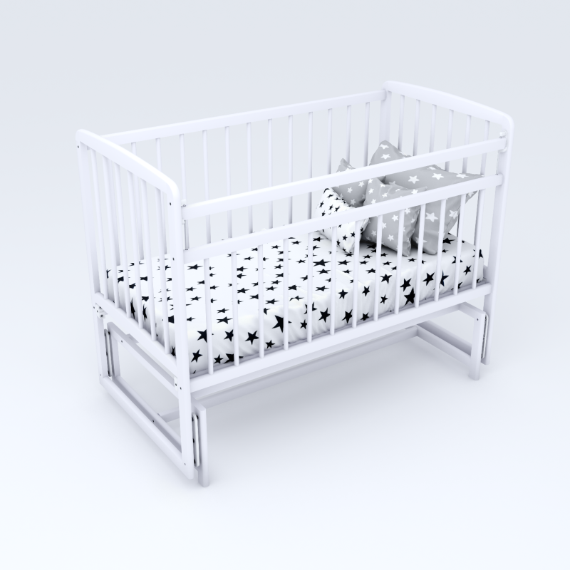 Кроватка ЗАЙКА МАЯТНИК (Белый) Кроватка ЗАЙКА МАЯТНИК (Белый)