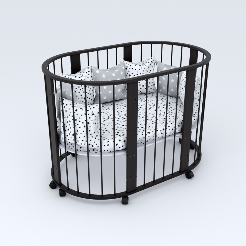 Кроватка ЗАЙКА 7 в 1 (Венге)