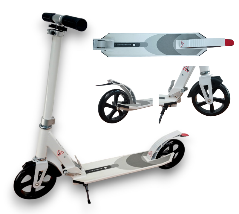 Самокат 2-х колесный Х PU 200 мм (White/белый)