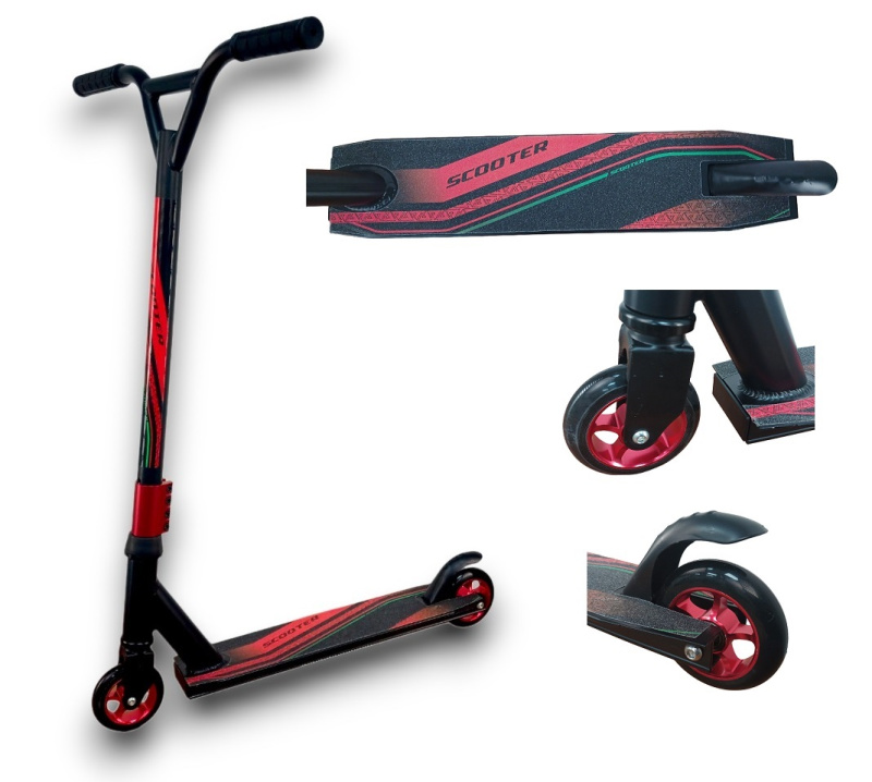 Самокат 2-х колесный трюковый PU-AL (Red/красный)